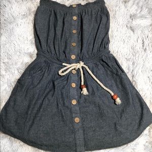 Derek Heart strapless dress with rope waist tie